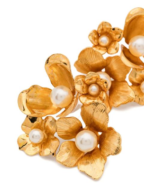 Jennifer Behr flower earrings - Gold
