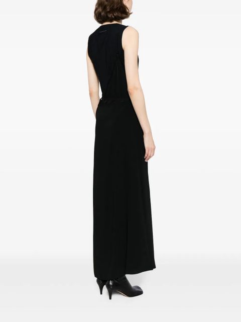 MM6 Maison Margiela lace-detail maxi dress - Black