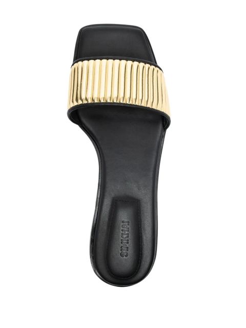 Simkhai Carter leather slides - Gold
