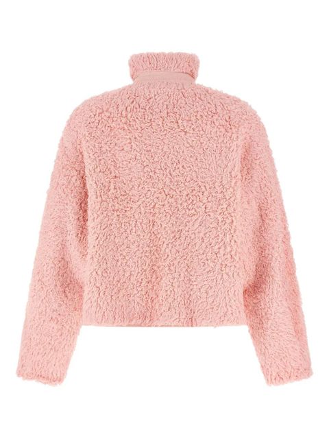 Jil Sander teddy-effect zip-front jacket - Pink