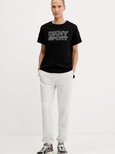 Dkny t-shirt bawełniany damski kolor czarny DP5T1346 - zdjęcie produktu nr 2