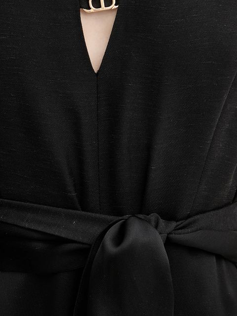 Twinset kombinezon kolor czarny z dekoltem w szpic 251TT2272