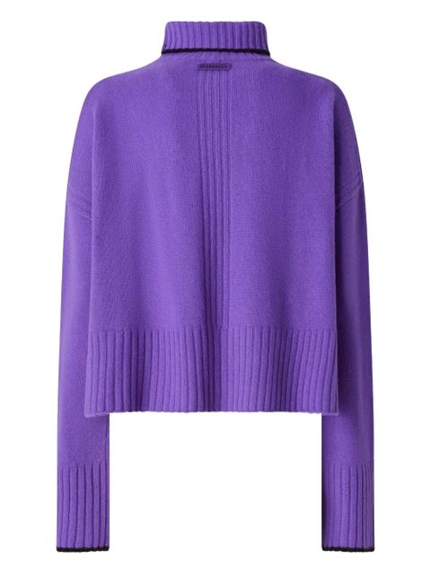 PINKO contrasting-trim sweater - Purple - zdjęcie produktu nr 2