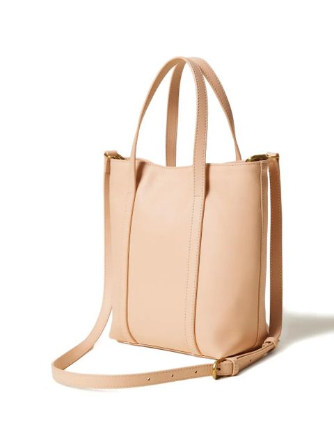 TWINSET chain-detail leather tote bag - Pink