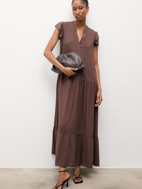 Answear.LAB sukienka z domieszką lnu - zdjęcie produktu nr 1