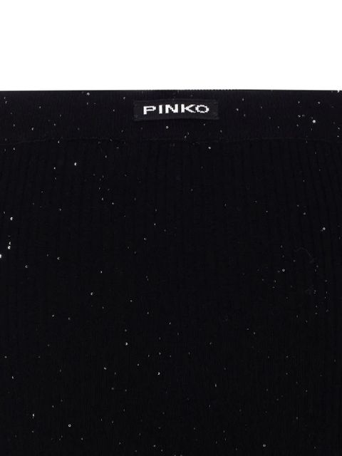 PINKO crystal-embellished ribbed trousers - Black - zdjęcie produktu nr 2