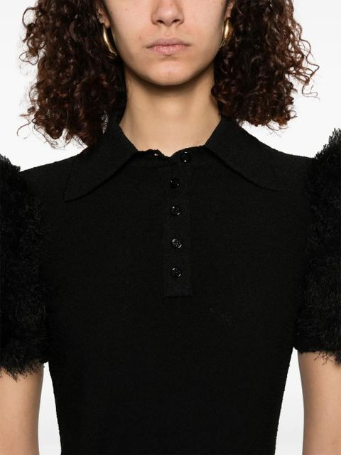 Givenchy pompom-detail polo top - Black