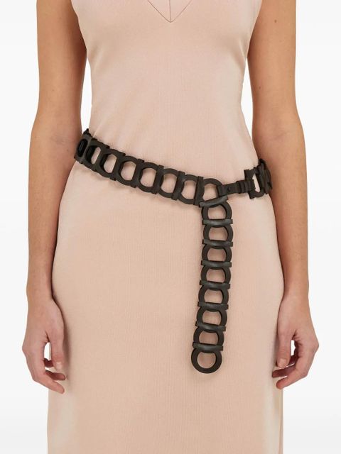 Ferragamo Gancini leather belt - Brown