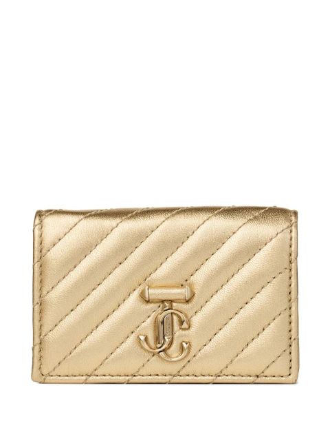 Jimmy Choo Curve Nello quilted wallet - Gold - zdjęcie produktu nr 1