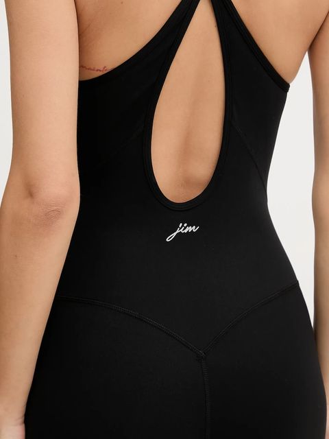 JOYINME kombinezon do jogi Flow One kolor czarny z dekoltem okrągłym Flow.One