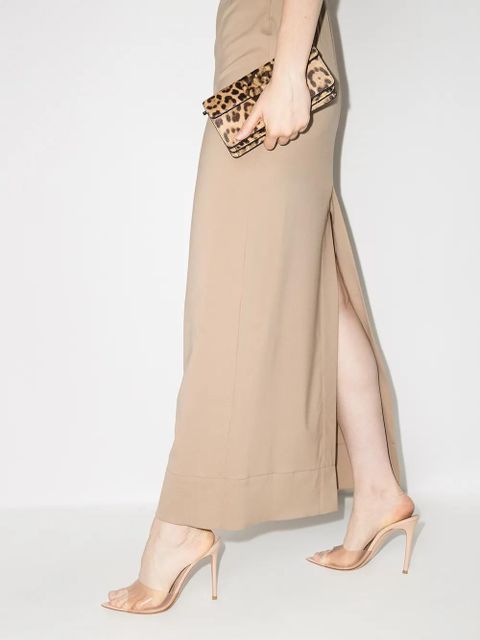 Gianvito Rossi Elle 105mm transparent-strap mules - Neutrals - zdjęcie produktu nr 2