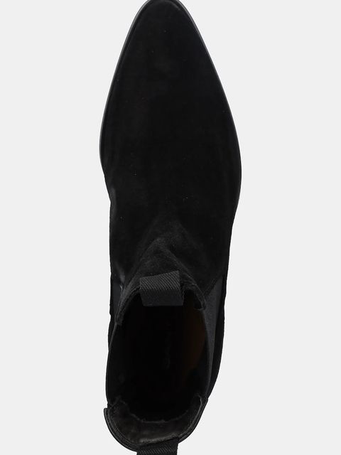 Gant sztyblety zamszowe St Broomly damskie kolor czarny na płaskim obcasie 31553093