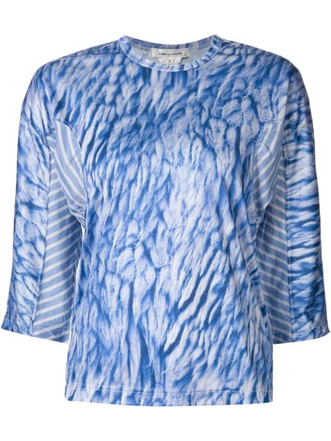 Comme Des Garçons abstract print blouse - Blue - zdjęcie produktu nr 1