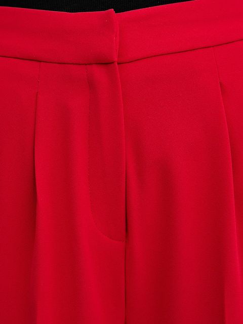 Morgan spodnie damskie kolor czerwony proste high waist PVESY.F