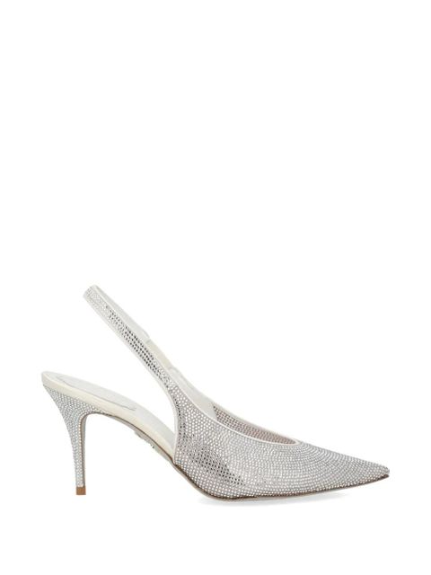 René Caovilla Jinny crystal-embellished slingback pumps - Silver - zdjęcie produktu nr 2