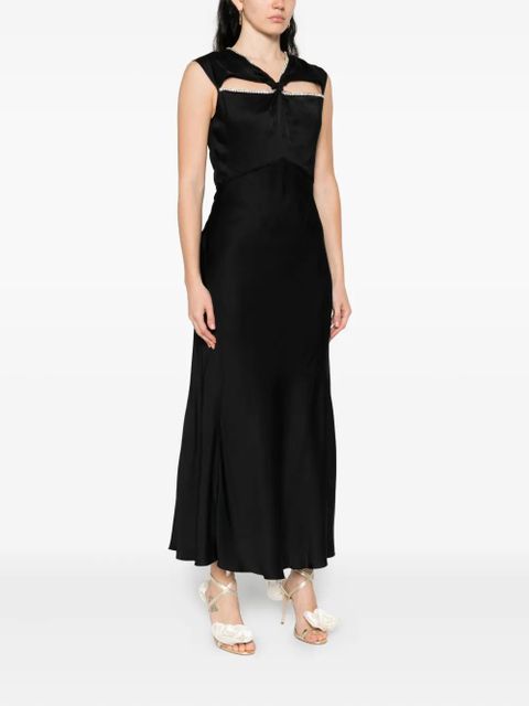 SANDRO rhinestone-embellished maxi dress - Black
