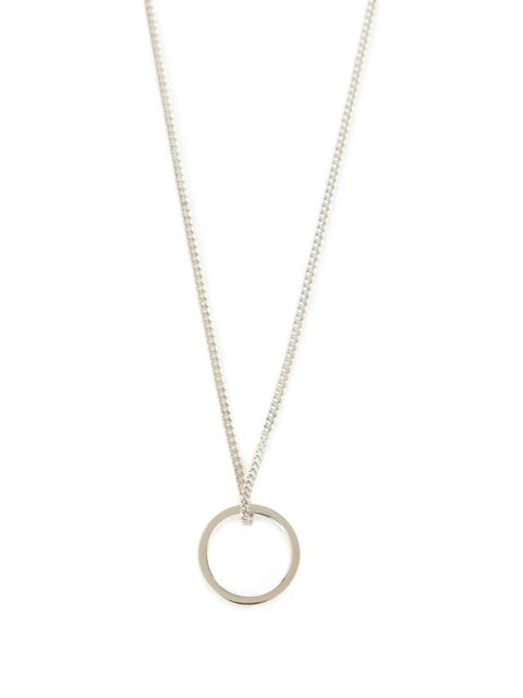MM6 Maison Margiela logo ring pendant necklace - Silver
