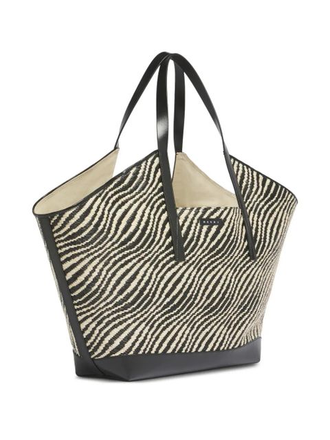 Marni raffia-effect shoulder bag - Black