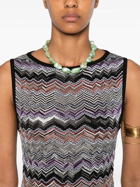 Missoni zigzag-pattern dress - Black