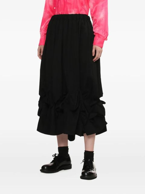 Comme Des Garçons ruffled midi skirt - Black