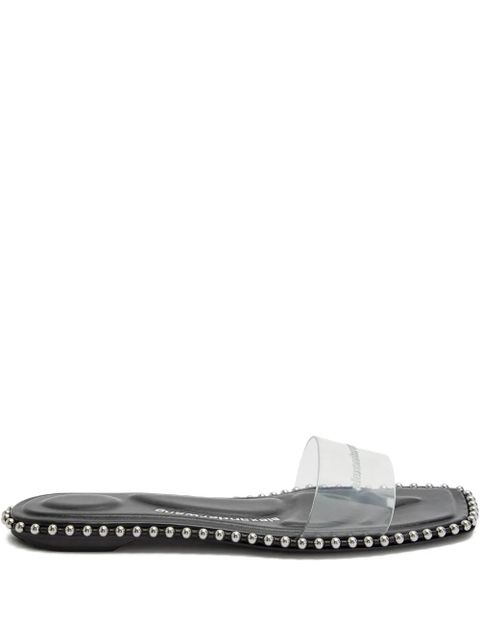 Alexander Wang clear-strap flat sandals - Black - zdjęcie produktu nr 1
