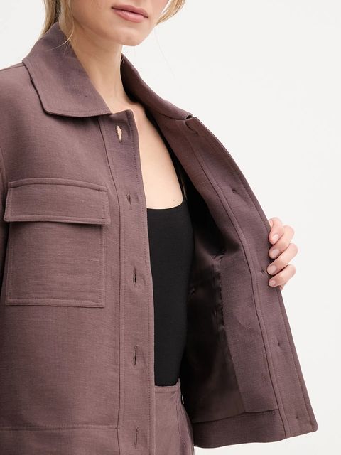 Pedro del Hierro kurtka z domieszką lnu