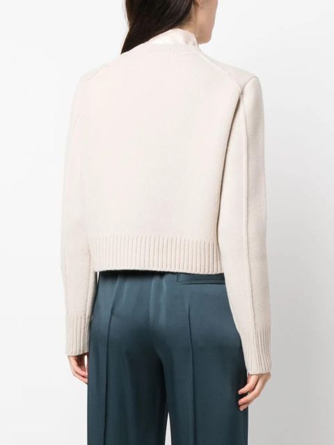 Lanvin crew-neck cropped jumper - Neutrals