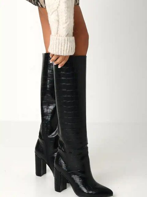 Mexx botki KRYSTAL INDY damskie kolor czarny na słupku MI001800153W-01