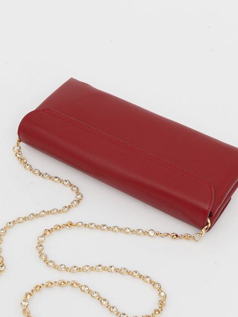 Marella torebka skórzana kolor czerwony 2523519027200