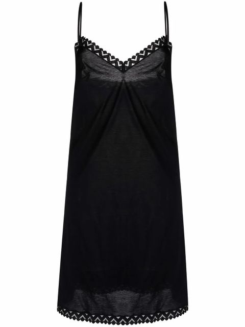 ERES Unique lace-trimmed slip dress - Black - zdjęcie produktu nr 1