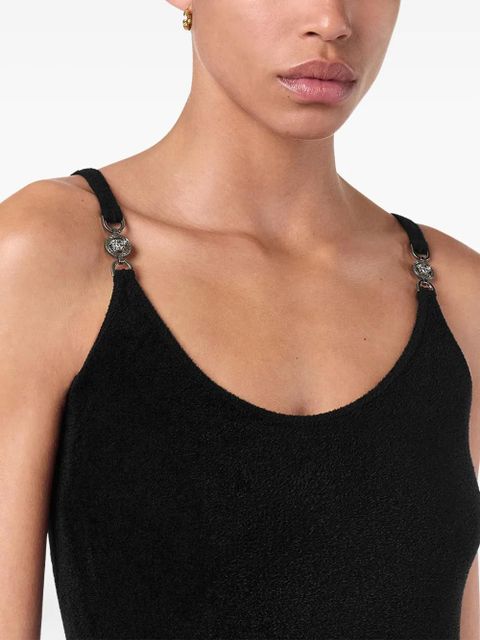 Versace embellished scoop-neck mini dress - Black