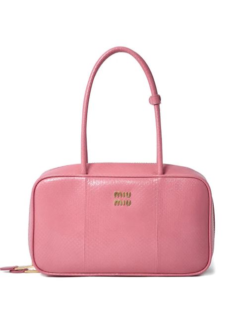 Miu Miu Beau Ayers logo-plaque tote bag - Pink - zdjęcie produktu nr 1