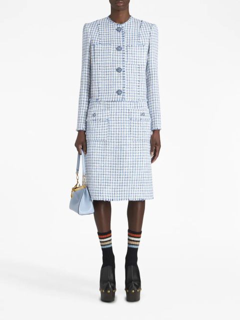 ETRO round-neck tweed jacket - Blue - zdjęcie produktu nr 2