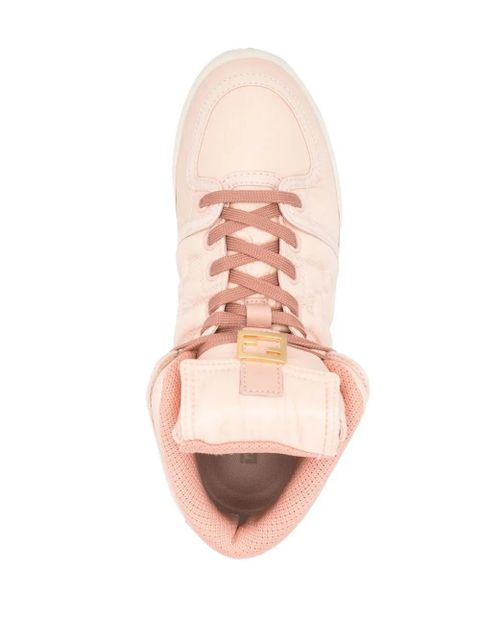 FENDI FF-embossed high-top sneakers - Pink