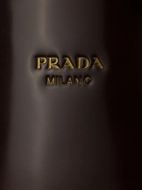 Prada brushed-leather slippers - Red