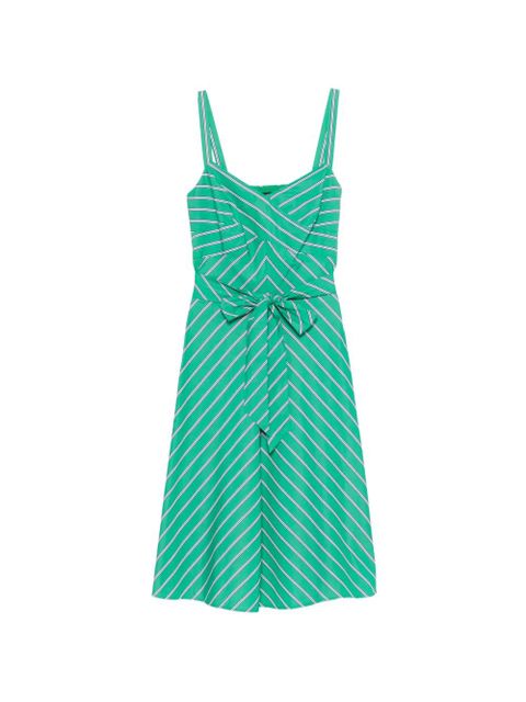 Lauren Ralph Lauren striped tie-waist mini dress - Green - zdjęcie produktu nr 1