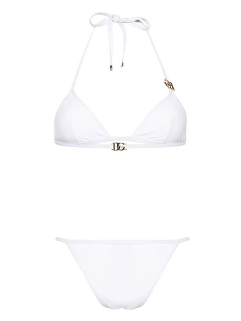 Dolce & Gabbana logo-plaque triangle-cup bikini - White - zdjęcie produktu nr 2