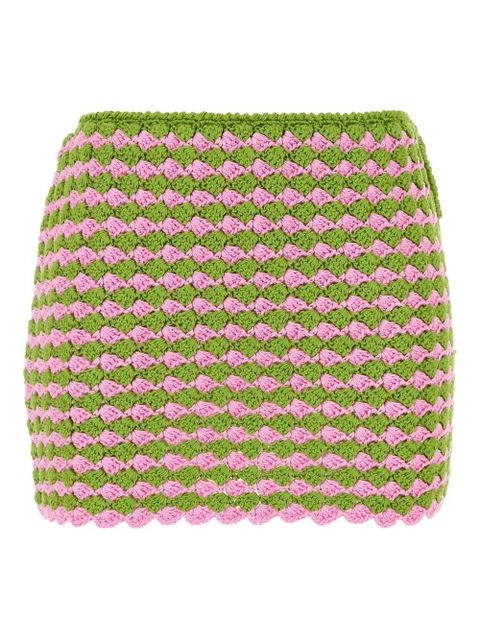Prada two-toned crochet mini skirt - Green - zdjęcie produktu nr 1