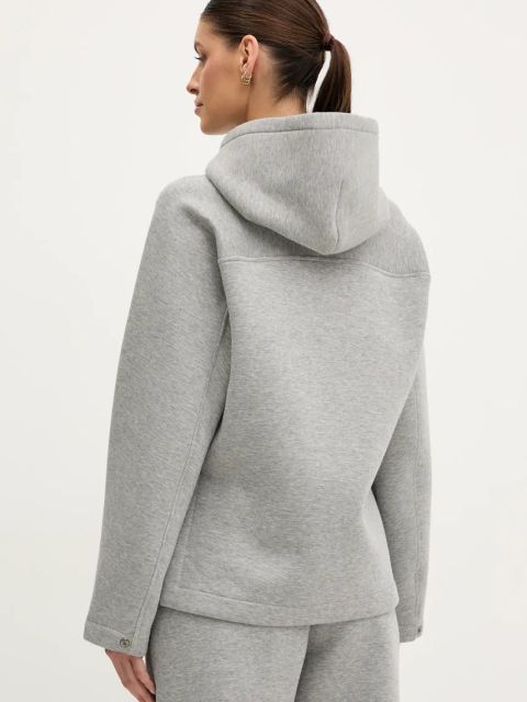 The North Face bluza Relaxed damska kolor szary z kapturem melanżowa NF0A89C0EC41