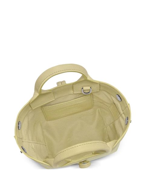 Longchamp Le Roseau XS grained-leather top handle bag - Green