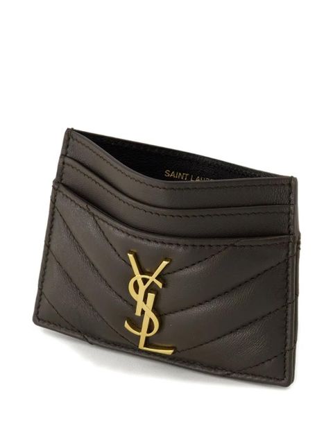 Saint Laurent Cassandre matelassé leather cardholder - Brown - zdjęcie produktu nr 2