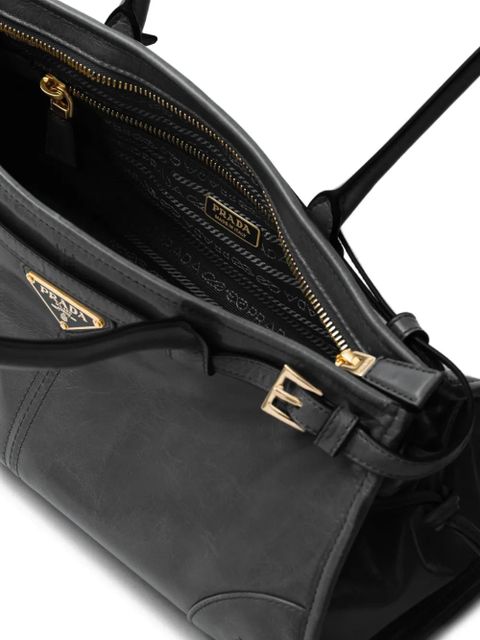 Prada Bonnie medium leather handbag - Black