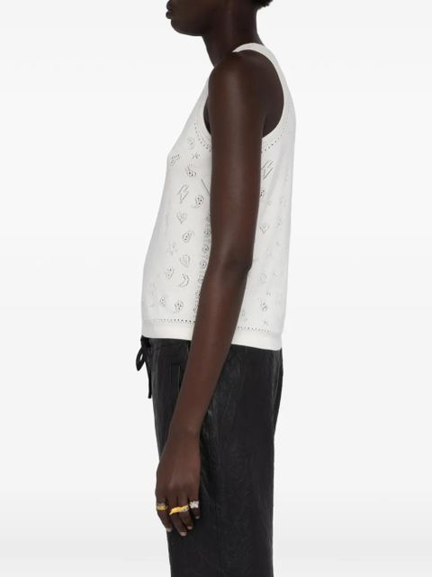 Zadig&Voltaire Jossy patterned tank top - White