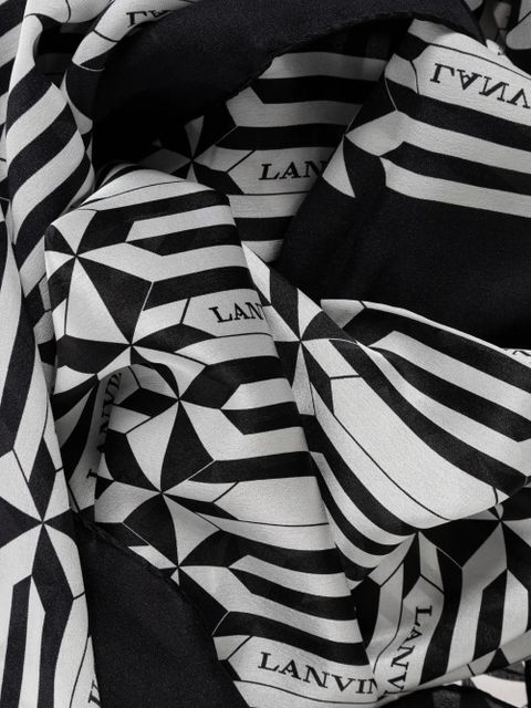 Lanvin geometric-print scarf - Black