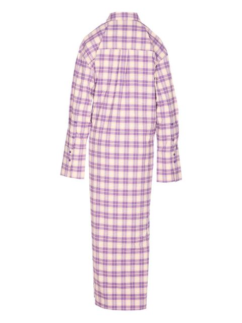 Essentiel Antwerp checked crystal-embellished midi dress - Purple - zdjęcie produktu nr 2