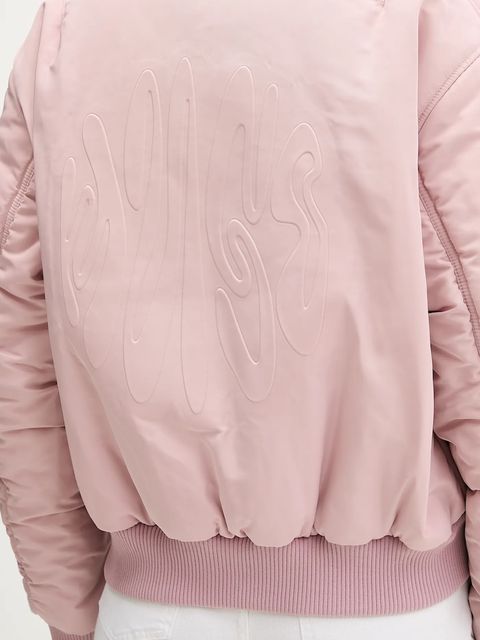 Hugo Blue kurtka bomber kolor różowy przejściowa oversize 50550702