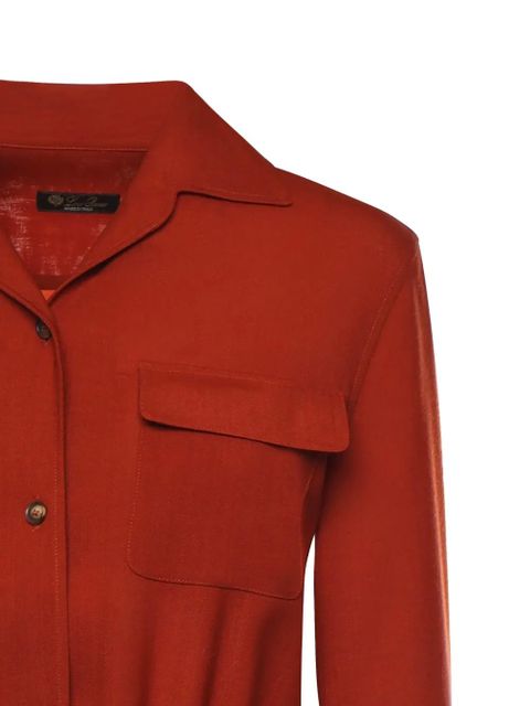Loro Piana Verlaine buttoned belted dress - Orange