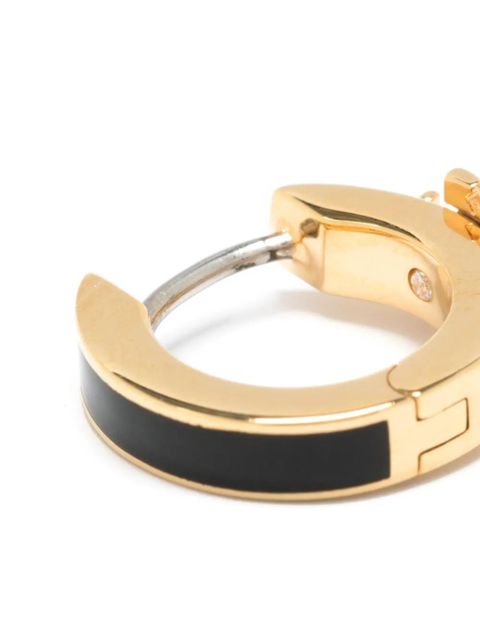 Tory Burch Kira enamel huggie hoop earrings - Gold - zdjęcie produktu nr 2
