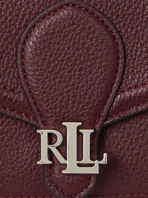 Lauren Ralph Lauren portfel skórzany damski kolor bordowy 432977374