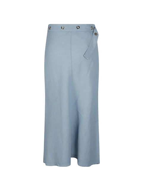 PINKO belted eyelet-embellished midi skirt - Blue - zdjęcie produktu nr 2